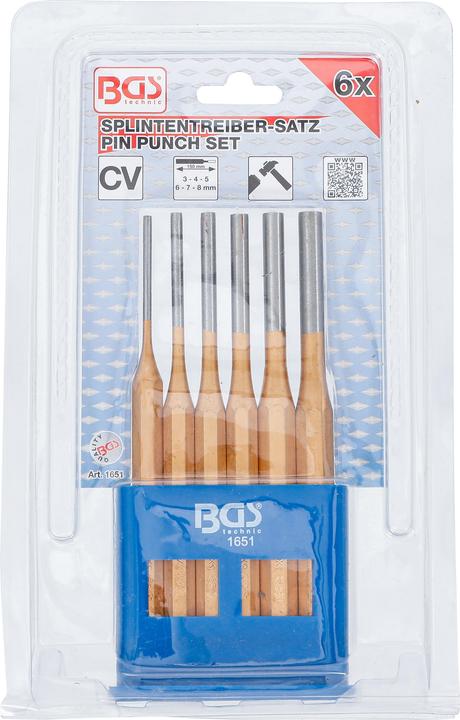 Actual product image BGS Pin punch set (8 mm)