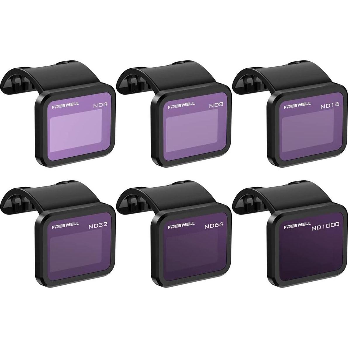 Freewell Filtri ND Evo Nano/Evo Nano+ All Day 6Pack ND4, ND8, ND16, ND32, ND64, ND1000 (Filtri per droni, Autel EVO Nano), Accessori per droni