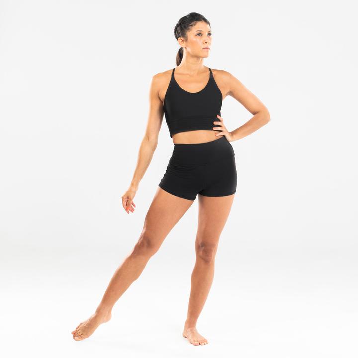 Immagine prodotto Starever Pantaloncini da donna a vita alta per la danza moderna - Nero (L)