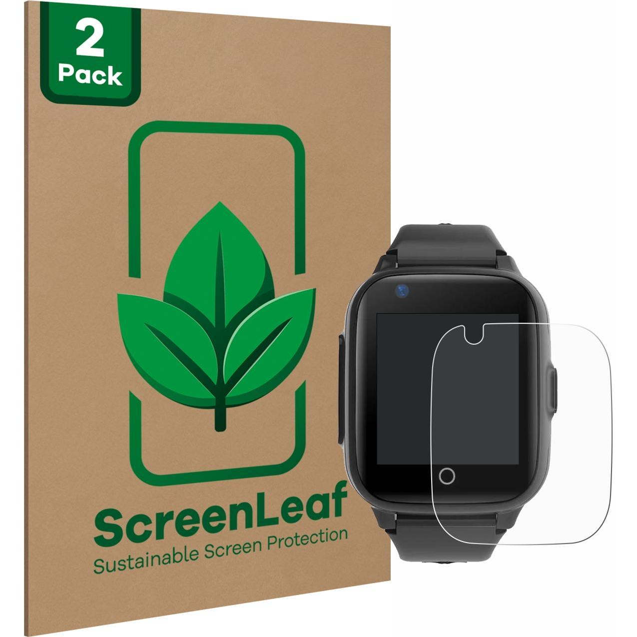 ScreenLeaf Schutzfolie nachhaltiger Displayschutz Displayschutzfolie Folie Klar Transparent, Smartwatch Schutzfolie, Tra...