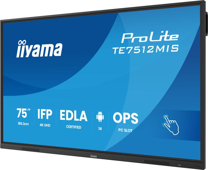 Image du produit iiyama 75" iiWare13E, Android 14, EDLA/non-EDL (3840 x 2160 pixels, 75")