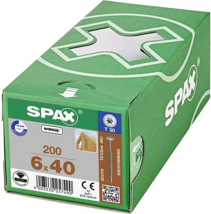 Produktbild Spax Tellerkopf T-Star Plus T30 Vollgewinde Wirox (200 Schrauben pro Stück)