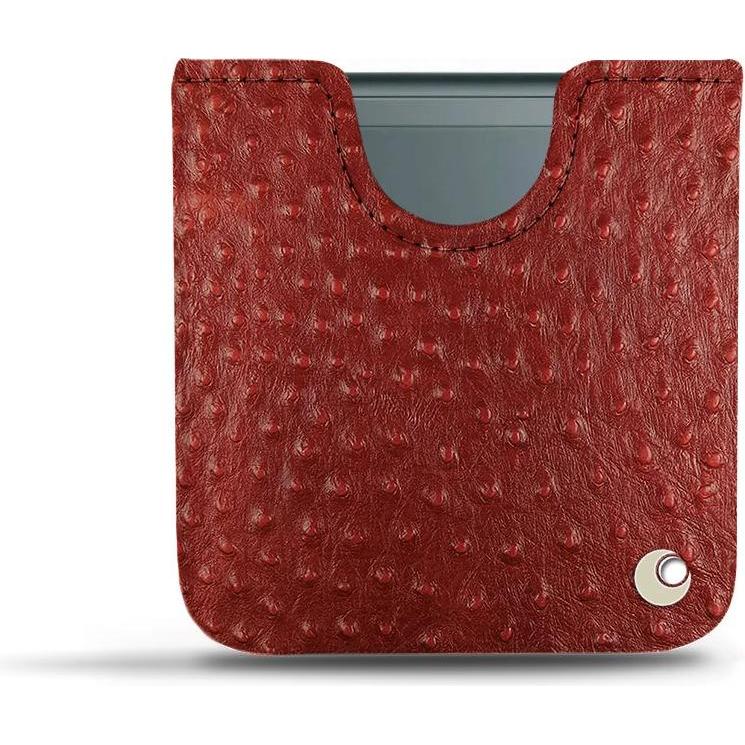 Noreve Lederschutzhülle Samsung Galaxy Z Flip3 (Samsung Galaxy Z Flip3), Smartphone Hülle, Rot