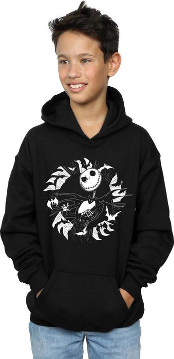 Immagine prodotto Disney Nightmare Before Christmas Jack Bat Circle Felpa con Cappuccio Ragazzi (128)