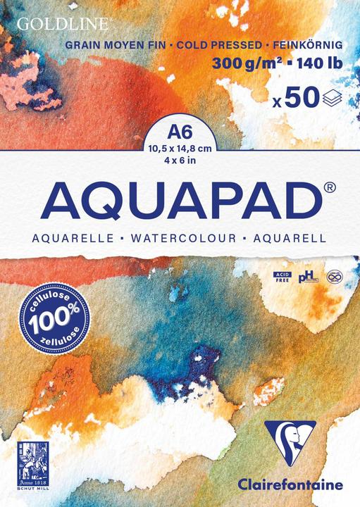 Produktbild Clairefontaine Bloc GOLDLINE AQUA Grain (300 g/m², 360 x)