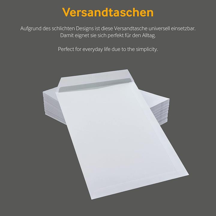 Produktbild Blanke Briefhüllen 250 Stück C4 Briefumschläge, ohne Fenster (C4, 250x)