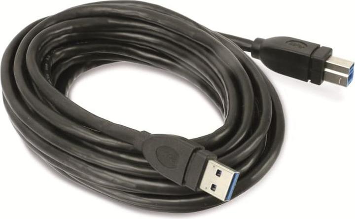 Produktbild Hama USB3.0 Anschlusskabel, A/B, 5m, schwarz (5 m, USB 3.2 Gen 1)