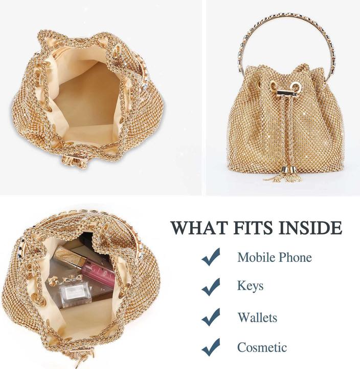 Produktbild Only-Bags.Store Clutch Abendtasche Glitzer Umhängetasche kleine Paillettenhandtasche Umhängetasche Kettentasche