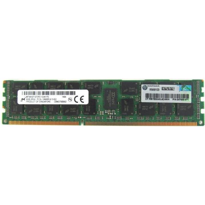 HPE HP Memory Kit MEMORY, DDR3 8 GB, 1 x 8 GB, PC3L-10600, ECC – 647650-071 – Generalüberholt, für Serve (1 x 8GB, 1333 ...