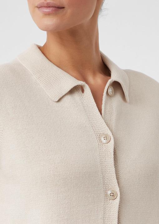 Image du produit Comma Strickjacke Strickweste aus Baumwollmix mit Umlegekragen (34)