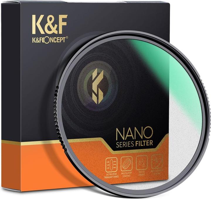 Produktbild K&F Concept 1/2 Black Mist Filter Nano X 49mm (KF-01.1648) (49 mm, Black Mist Filter)