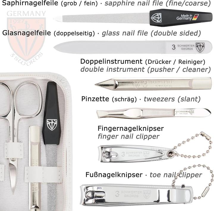 Produktbild Drei Schwerter 8-teiliges Maniküre-Set 'Roma'