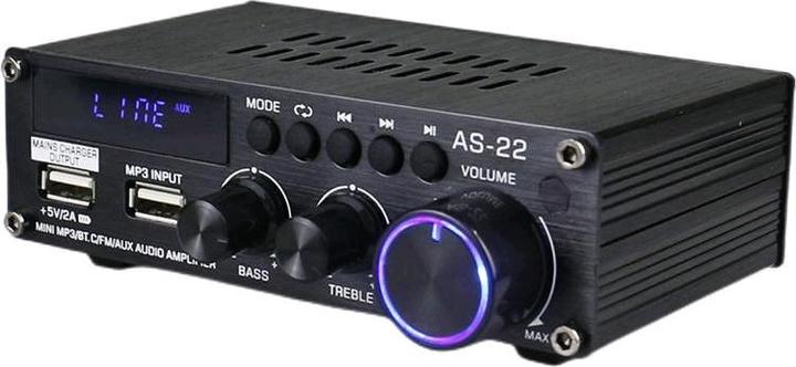 Produktbild BlitzWolf AS-22 audio amplifier, 45W, Bluetooth 5.0, USB + remote control (black) (Verstärker)