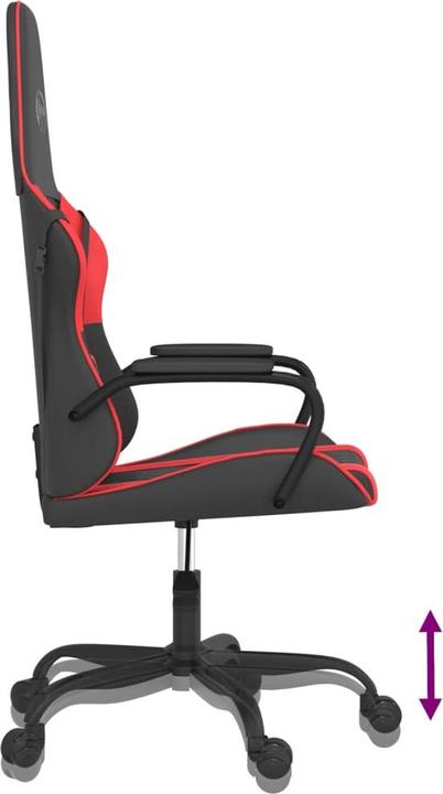 Image du produit vidaXL Gaming-Stuhl Schwarz und Rot Kunstleder,Farbe: Schwarz und