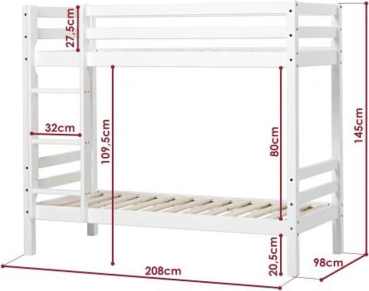 Actual product image Hoppekids Basic bunk bed (90 x 200 cm)