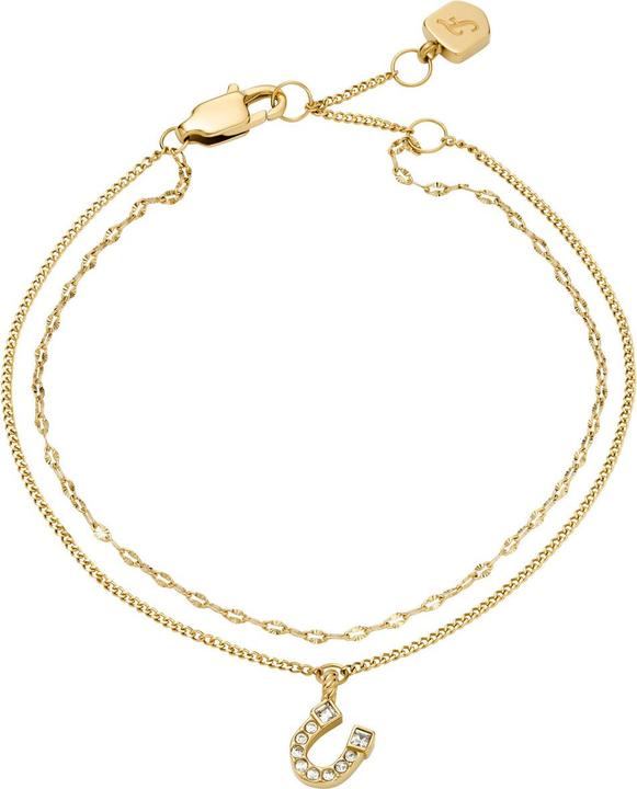 Michael Kors Fossil Sutton Armband Horseshoe Multi Strand (19 cm, Vergoldeter Edelstahl)