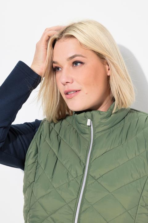 Image du produit Ulla Popken Gilet matelassé HYPRAR avec col montant, en tissu déperlant (46, 48)