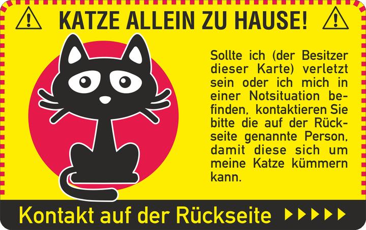 Produktbild Notfallkarte 'Katze' (1 Stk.)