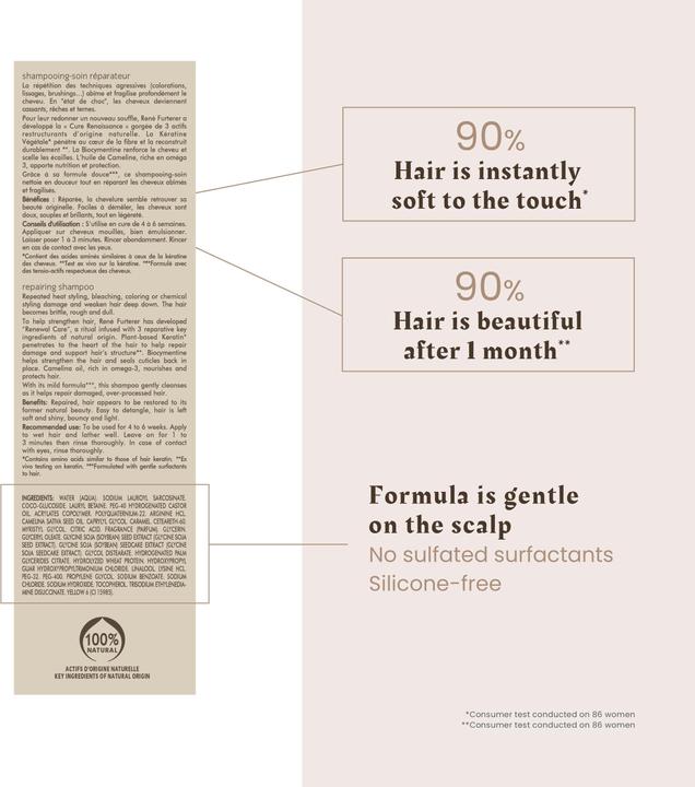Image du produit Rene Furterer Absolue Kératine Shampooing Soin réparateur (200 ml, Shampoing liquide)