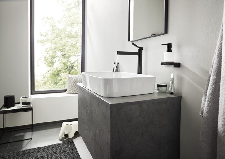 Productafbeelding hansgrohe Wastafelmengkraan met ééngreepsmengkraan Finoris zwart 76070670