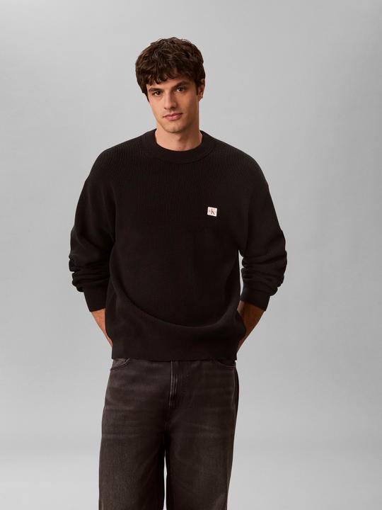 Produktbild Calvin Klein Herren Langarm EZ Baumwolle Waffel CRWNK Pullover 9 LV04RD313G Pullover (XL)