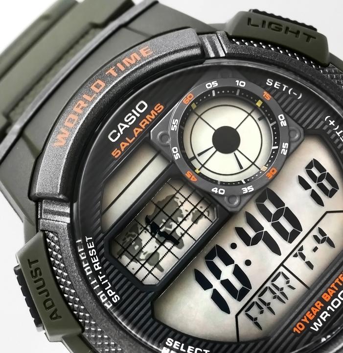 Produktbild Casio Mod. WORLD TIME ILLUMINATOR - 5 Alarms, 10 Year battery (44 mm)