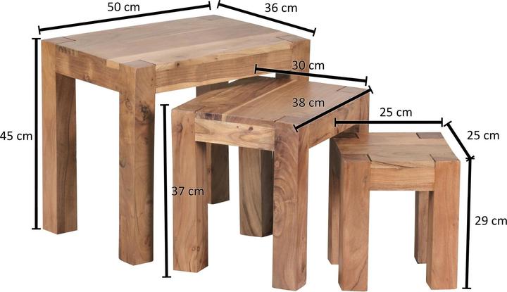 Produktbild Wohnling Mumbai (25 x 25 x 30 cm, 38 x 25 x 30 cm, 50 x 45 x 36 cm)
