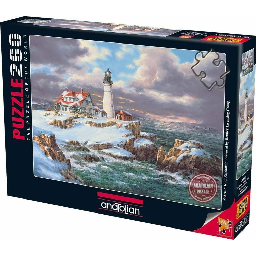 Anatolian 3303 puzzle 260XL pcs. At Portland's Snowy Lighthouse by Rudi Reichart (260 Teile)