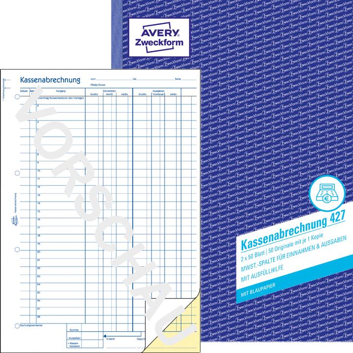 Actual product image Avery Cash settlement 427 (50 x)