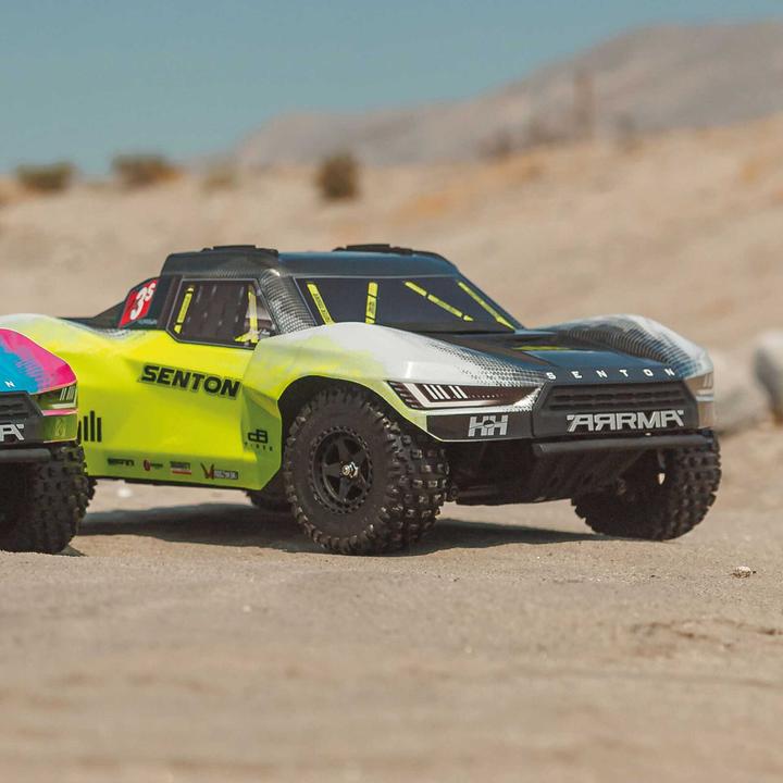 Actual product image Arrma SENTON 223S BLX Brushless 1/10 4x4 Short Course Truck RTR mit DSC, gelb (RTR Ready-to-Run)