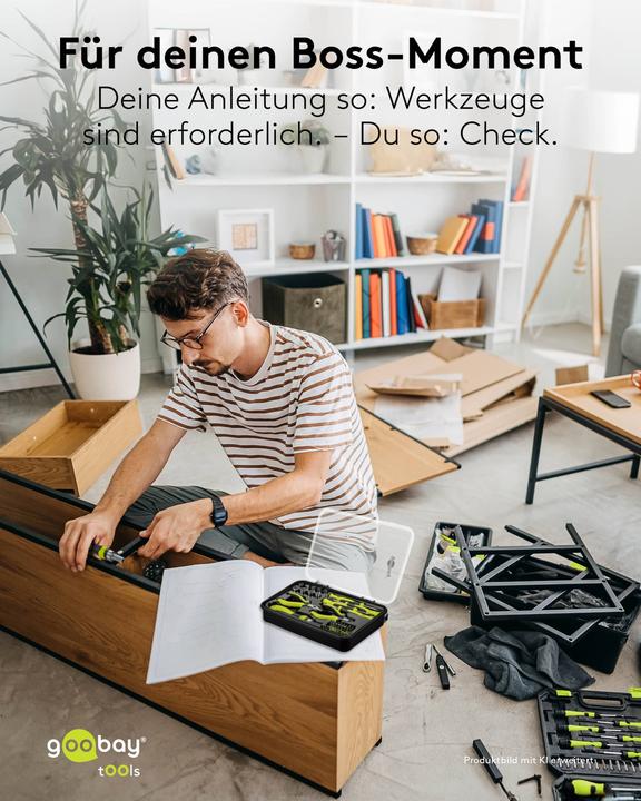 Actual product image Goobay Werkzeug-Set Advanced, 49-tlg. (49 pieces)