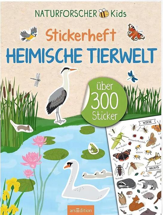 Produktbild Naturforscher-Kids – Stickerheft Heimische Tierwelt (300 Sticker)