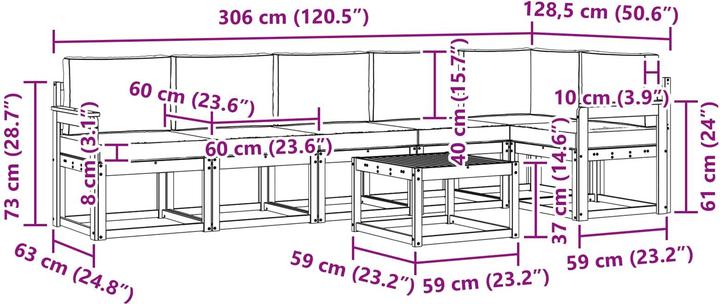 Produktbild vidaXL Outdoor-Sofa