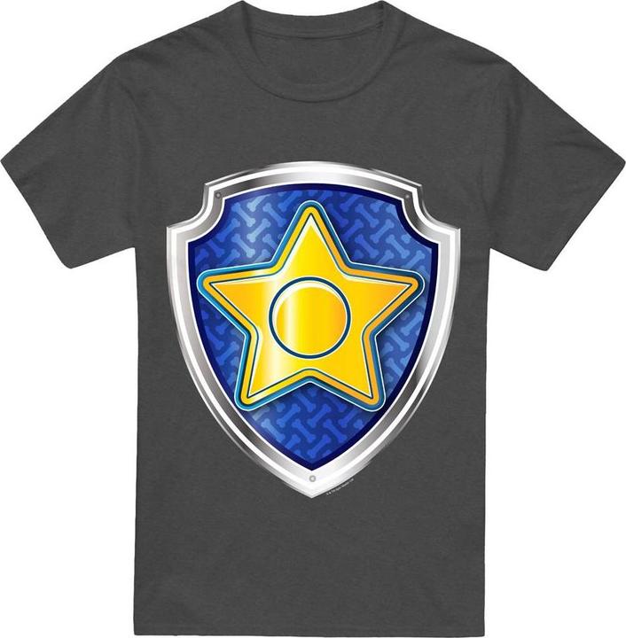 Actual product image Paw Patrol Unisex Adult Chase Badge T-Shirt (XL)