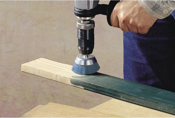 Produktbild wolfcraft 1 Nylondraht-Topfbürste soft ø65mm (120)