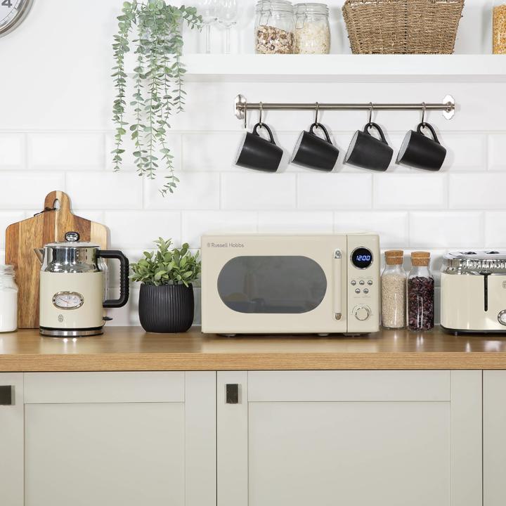 Actual product image Russell Hobbs RHM2044C – Retro Solo Digitale Mikrowelle, 20 L, Creme (20 l)