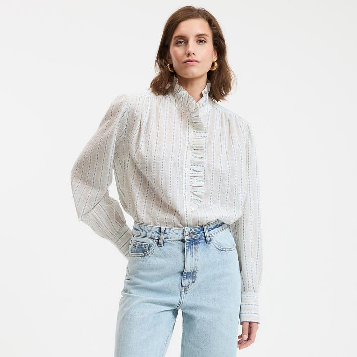 Immagine prodotto La Redoute Collections Gestreiftes Hemd mit viktorianischem Kragen (46)