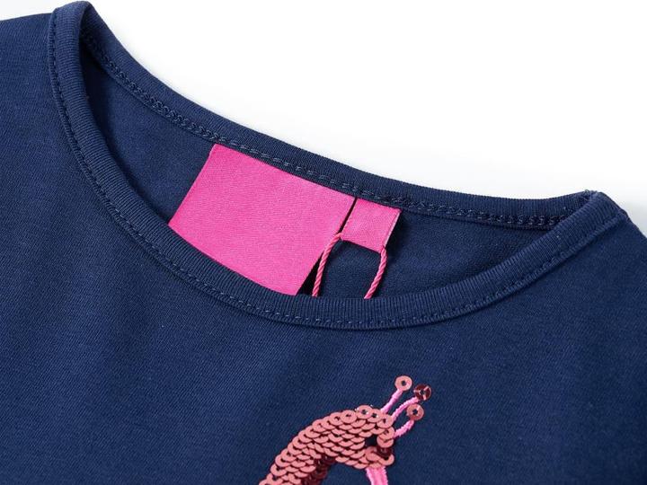 Immagine prodotto vidaXL Camicia da bambino a maniche lunghe blu navy 104,Materiale: 95% cotone (104)