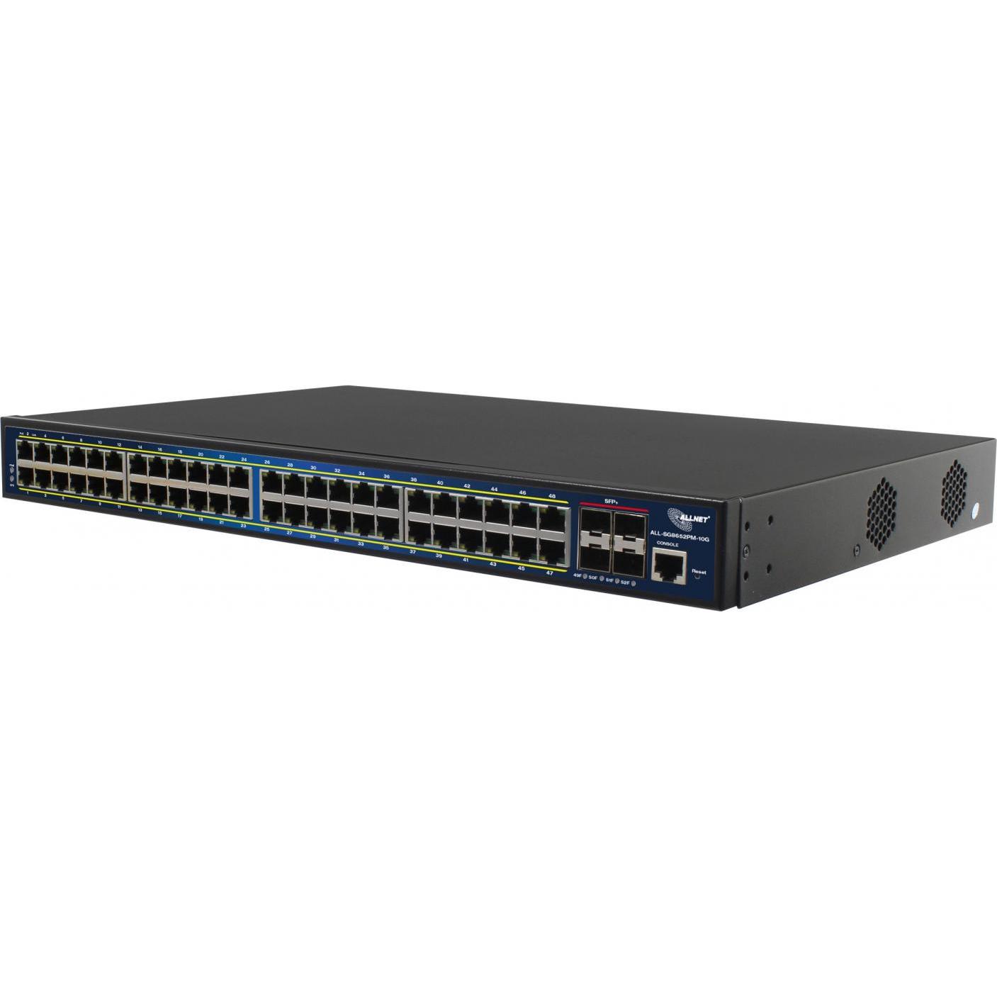 Allnet Switch full managed Layer2+ 52 Port &bull 48x GbE &bull PoE Budget 850W &bull 48x PoE at &bul (52 Ports), Netzwer...