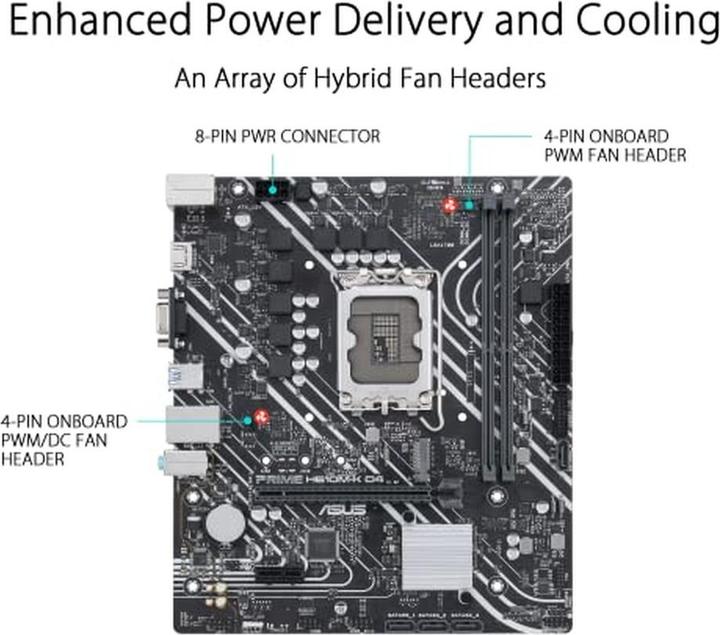 Immagine prodotto ASUS PRIME H610M-K D4 (LGA 1700, Intel H610, mATX)