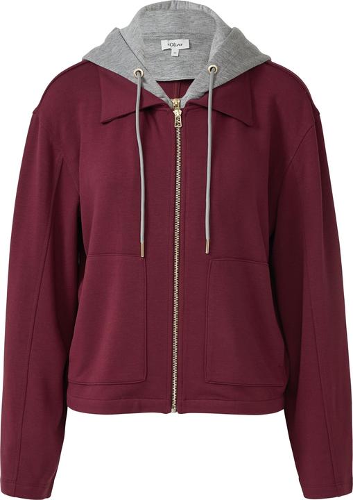 Produktbild s.Oliver Sweatshirt Scuba-Sweatjacke mit herausnehmbarem Einsatz (38)
