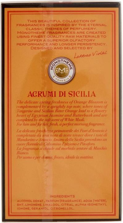 Actual product image Monotheme Agrumi Di Sicilia Eau De Toilette Spray 100ml (L) (Eau de toilette, 100 ml)