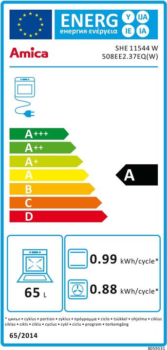 Etichetta energetica Amica Cucina elettrica