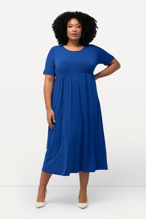Produktbild Ulla Popken Jerseykleid, Empirenaht, Rundhals, Halbarm, Taschen (60)