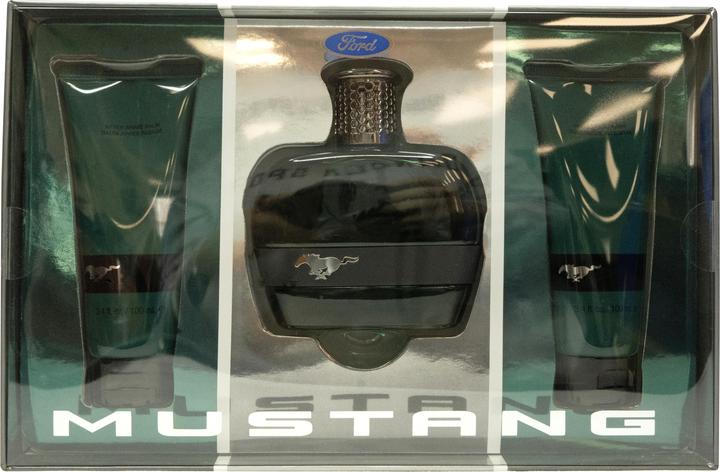 Actual product image Bulgari Bvlgari Mustang Green 3 Piece Gift Set: Eau De Toilette 100ml And Aftershave Balm 100ml (Fragrance set)