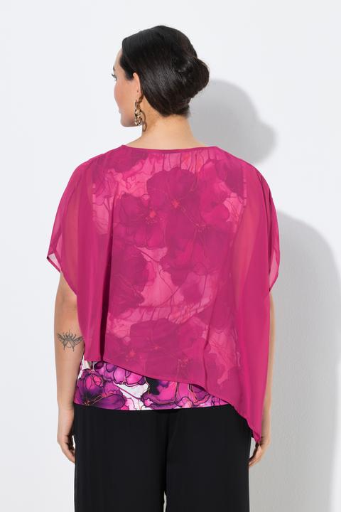 Image du produit Ulla Popken Blouse doublée, manches courtes (48)