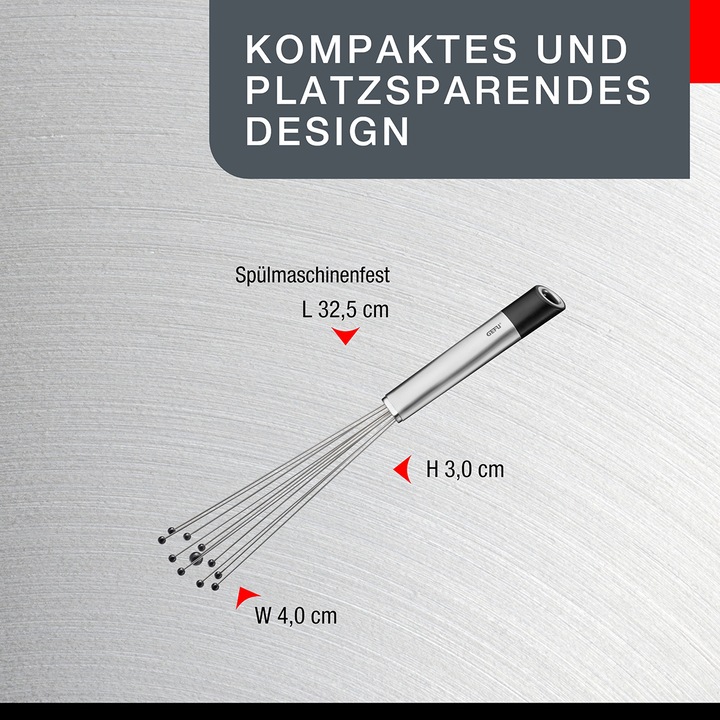Produktbild GEFU Kugel-Schneebesen PRIMELINE – Nylon-Kugeln, Handschneebesen, ideal für beschichtete Töpfe und P