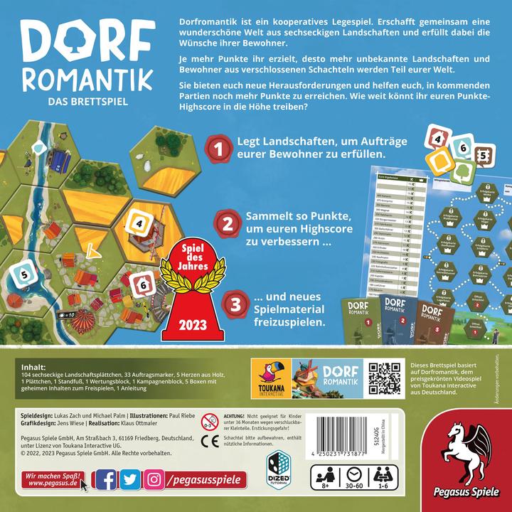 Actual product image Pegasus Village Romance Board Game, d/f/i (German)