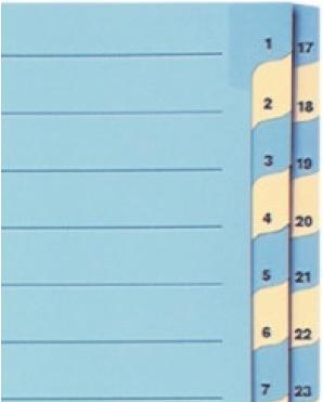 Produktbild Biella Register Karton blau/gelb