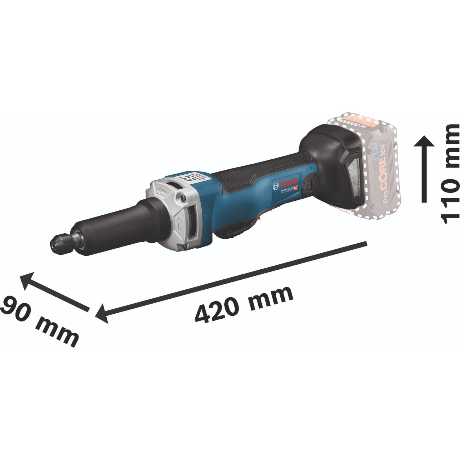 Bosch Professional, Schleifmaschine + Poliermaschine, Bosch GGS 18V-23 PLC Professional Akku Geradschleifer 18 V Brushle...